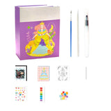 Maxbell Princess Sticker Books DIY Costume Punch Cloth Craft Activity Book for Kids