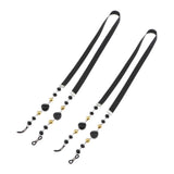 Max 2pcs Womens Beaded Eyeglasses Chain 64cm Sunglasses Retainer Necklace 25''