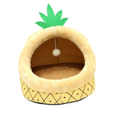 Maxbell Semi Enclosed Cat Nest with Playing Ball Soft Comfortable Pet House for Cats