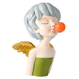 Maxbell Modern girl Statue Creative Ornament for Wedding Green