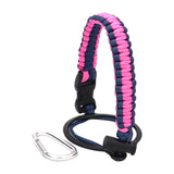 Maxbell Wide Mouth Bottle Paracord Handle Cord Braided Rope 12/18/21/24/32/40/64oz Blue Pink