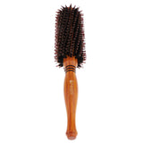 Max Maxb Round Anti-Static Wooden Barrel Hairbrush for Blow Drying Styling Curling Large