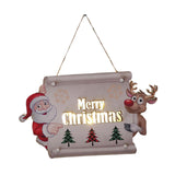 Maxbell Window Hanging Sign Pendant Christmas LED Lights Plaque for Indoor Farmhouse 30x17.5x2.4cm StyleA