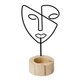 Maxbell Tea Light Candle Holders Abstract Face Statue Figurines Candlestick Holders
