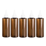 Max Maxb 5Pcs 250ml PET Empty Hair Dye Applicator Lotion Cream Pigment Bottles White