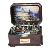 Maxbell Portable Christmas Music Box Rotatable Musical for Decor Desktop Girls B