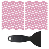 Maxbell Set of 24 Anti Slip Bath Tape Shower Pad w/ Shovel for Stairs Outdoors Pink