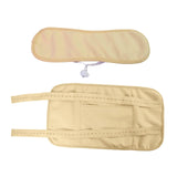 Maxbell Castor Oil Pack Compress Adjustable Flannel Anti Oil Leak for Waist and Neck Khaki Button Strap