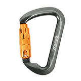 Maxbell Climbing Carabiner Clip Sturdy for Camping Hammock Rappelling Mountaineering Gray  Auto Lock