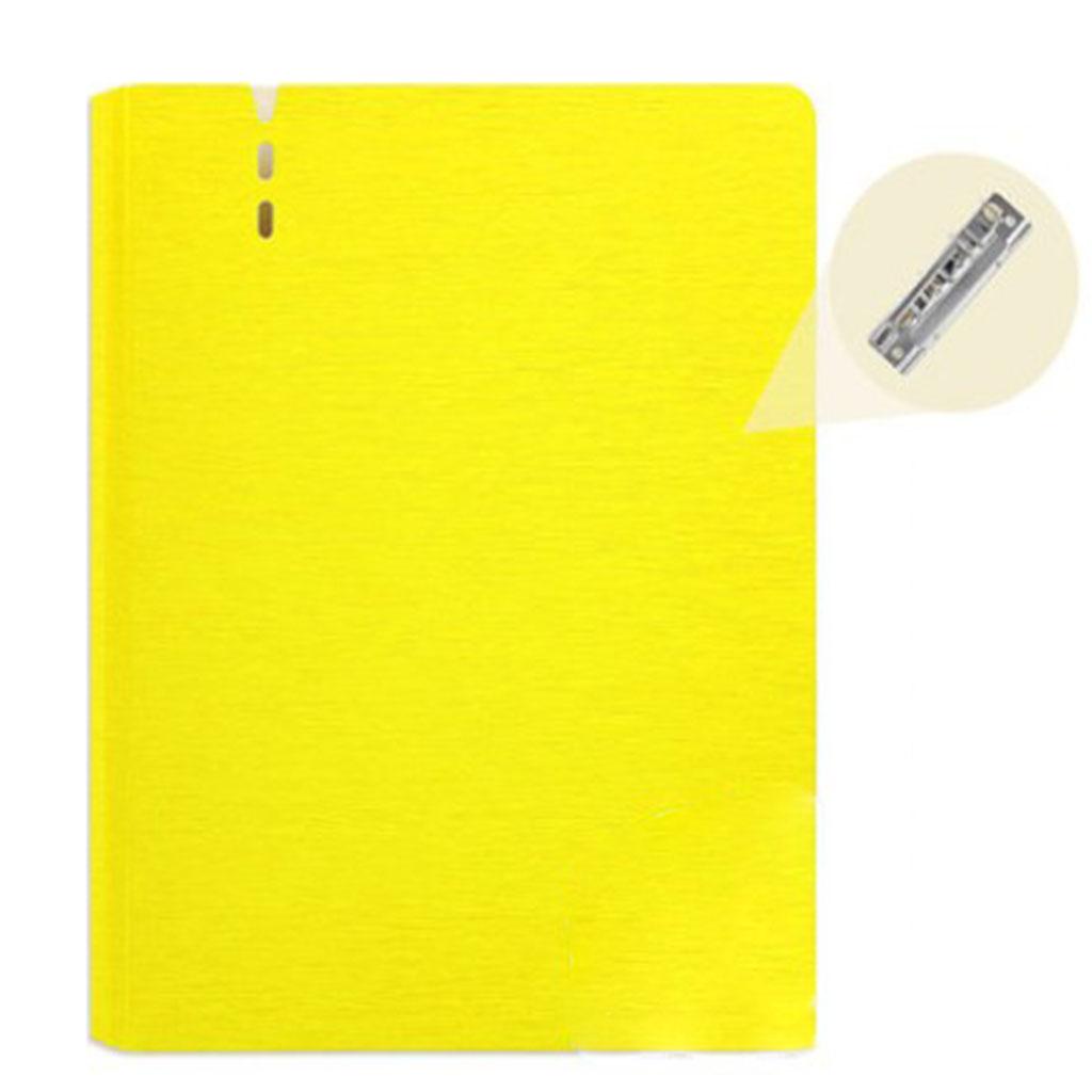 Maxbell 2 Pieces Solid Color Folders Business Storage Writing Board Folder  Yellow