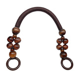 Maxbell Wooden Bead Bag Handle 48cm Bag Strap Purse Handles Strap Replacement DIY Coffee