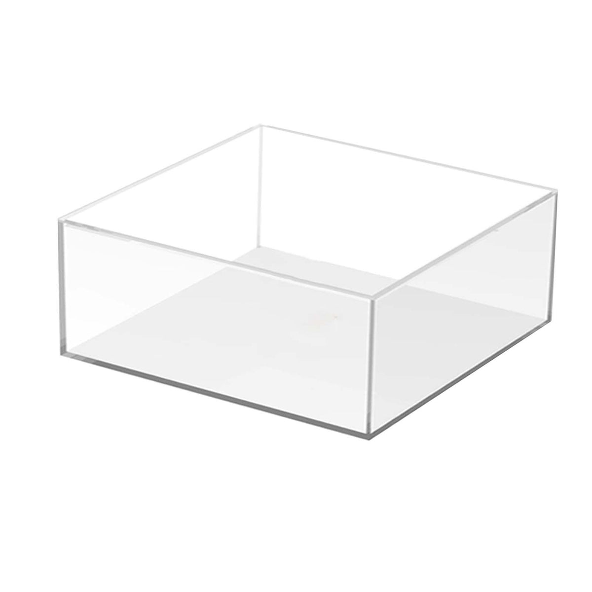 Maxbell Cake Display Stand Square Acrylic Cake Stand for Party Favors Gifts Birthday 25cmx25cmx10cm