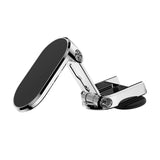 Maxbell Magnetic Car Phone Holder Alloy Home Adjustable Rotatable Portable Universal Argent