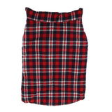 Maxbell Windproof British Style Plaid Dog Vest Winter Coat Warm Apparel Cold Weather Red XL