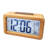 Max Wooden Electronic Smart Clock Date Temperature Dispaly Clock Wood