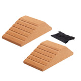 Maxbell Cork Squat Wedge Block Durable Trainer for Pilates Yoga Heel Elevated Squats 2pcs with bag