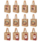 Maxbell 12x Christmas Paper Gift Bags with Handle for Holiday Party Favors Supplies
