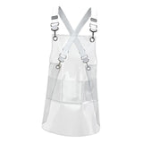 Maxbell Transparent Waterproof Apron Adjustable Oil Resistant for Fish Cleaning white