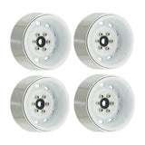 Maxbell 4Pcs Metal 1.9'' Wheel Hub Rim Replacement Upgrade for 1:10 RC Crawler Car White