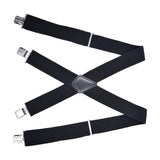 Maxbell Casual Men Suspenders Elastic Straps Comfortable Trousers Suspender Adults Black