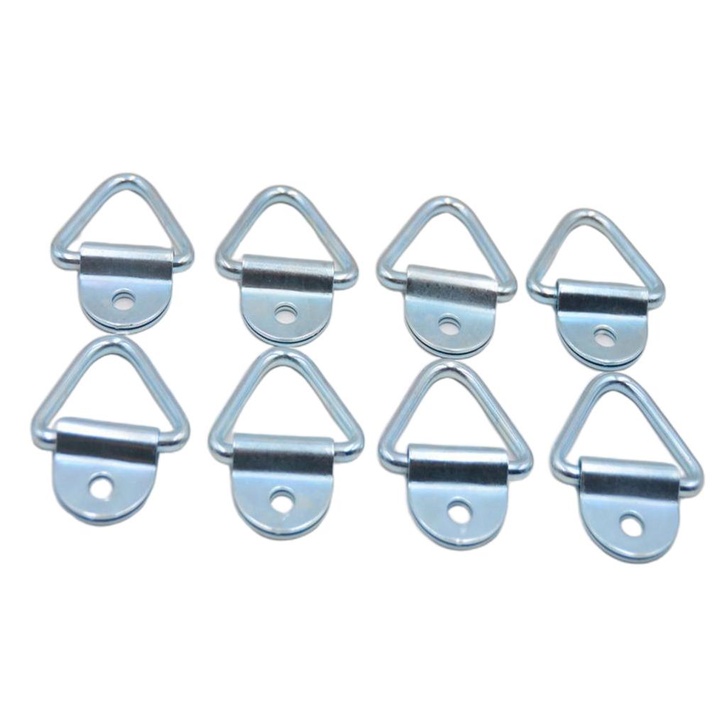 Maxbell 8Pcs Car Auto Pickups 2" Black Steel Tie-Down V-Ring Anchor Accessories