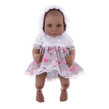 Maxbell 11 Inch Reborn Baby Toddler Girl Doll African American Doll with Clothes Accessories - Full Silicone Head Limb Body, Coloured Drawing Hair