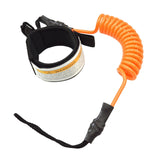 Maxbell Surfboard Leash Elastic Coiled Hand Rope Strap Fits for Surfboard Longboard Orange