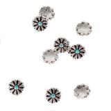 Maxbell 100Pcs Retro Alloy Daisy 3D Nail Art DIY Decorations Rhinestone Jewelry Nail Accessories