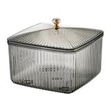 Maxbell European Style Fruit Serving Tray Cans Multi Use with Lid for Counter Party Gray