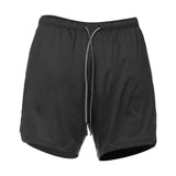 Maxbell Men's 2 in 1 Running Shorts Summer Sports Shorts for Yoga Sports Training Black M