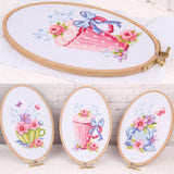 Maxbell wooden Oval Cross Stitch Hoops Needlework Embroidery Sewing Hoop 210x130mm