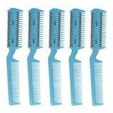 Maxbell 5x Razor Comb Hair Cutter Comb Double Edge Razor Hair Thinning Comb Blue