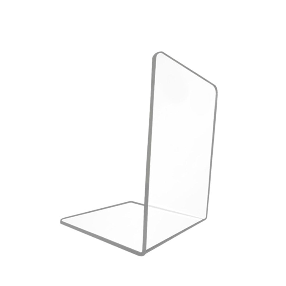 Maxbell Acrylic Book Ends Bookshelf Decor Decoration Clear Bookends for Home Library