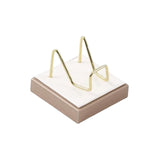 Maxbell Multifunctional Arm Display Stand Holder Placement Racks for Rocks Office M(white champagne)