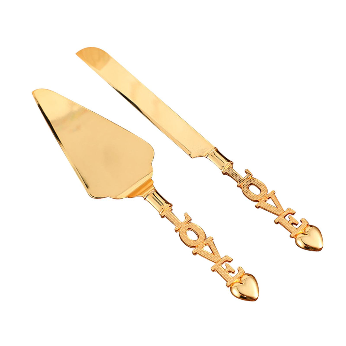 Maxbell Cake Serving Set Spatula Baking Tool Cake Cutting Set for Wedding Supplies Love