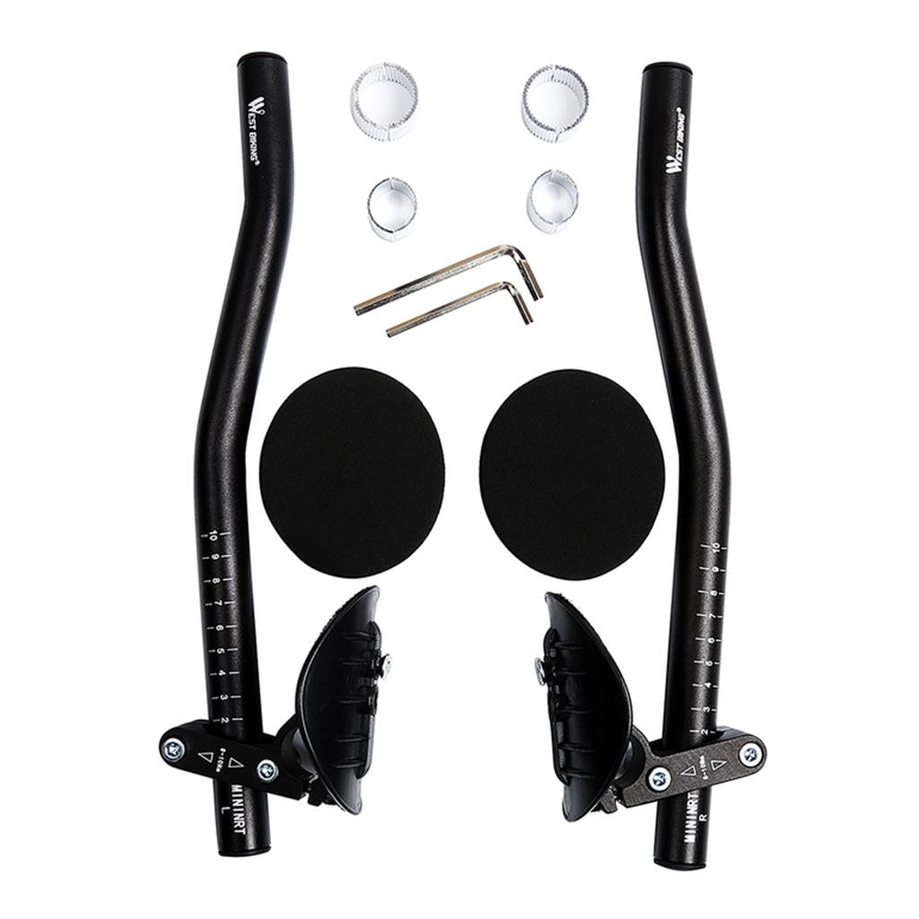 Maxbell 1 Pair Bike Rest Handlebar Cycling Aero Bar Relaxation Arm Rest Handle Bar