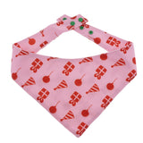 Max Dog Cat  Scarf Decorative Saliva Towel For Small Medium Dog Cat Pink-L