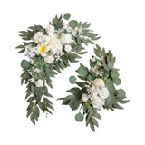 Maxbell 2x DIY Ornament Artificial Wreath Simulation Garland for Holiday Decorated style H