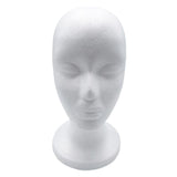 Maxbell Lightweight Foam Mannequin Head Model Hat Wig Glasses Display Stand White 04