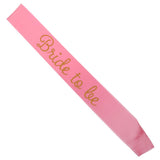 Maxbell Bride To Be Satin Sash Bridal Shower Wedding Bachelorette Decor Pink Gold