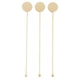 Max Stainless Steel Coffee Beverage Stirrer Cocktail Swizzle Sticks  Gold
