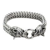 Maxbell Viking wolf Bracelet Gifts Wristband Jewelry Arm Rings with Storage Box 23cm