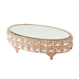 Maxbell Oval Mirror Cake Stand Fruit Dessert Tray