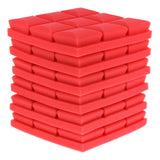 Max 6pcs Acoustic Wedge Foam Sound Absorption Panels for Audio Equipment Red