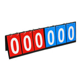 Maxbell 6 digits Table Top Scoreboard Portable Scoring for Tennis Ball Indoor Games Red and Blue