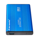 Maxbell Caraele USB3.0 External Mobile Hard Disk Storage Drive w/ Cover Blue 1T