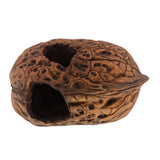Max Aquarium Fish Tank Ornaments Walnut Shell Reptile Hideaway Resting Cave