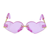 Max Fashionable Sunglasses Heart-shaped Glasses For 12inch Blythe Dolls Purple