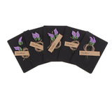 Max 5 Set Kraft Paper Card with Dried Flower DIY Greeting Card Purple Maataifaal