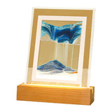 Maxbell Flowing Moving Sand Picture Light Display USB Motion Home Decor Blue